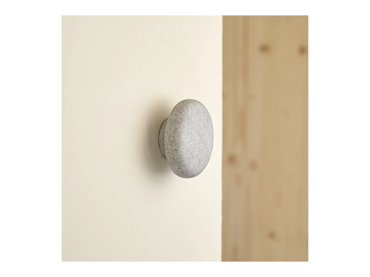 Patère ronde en béton Eda, grey