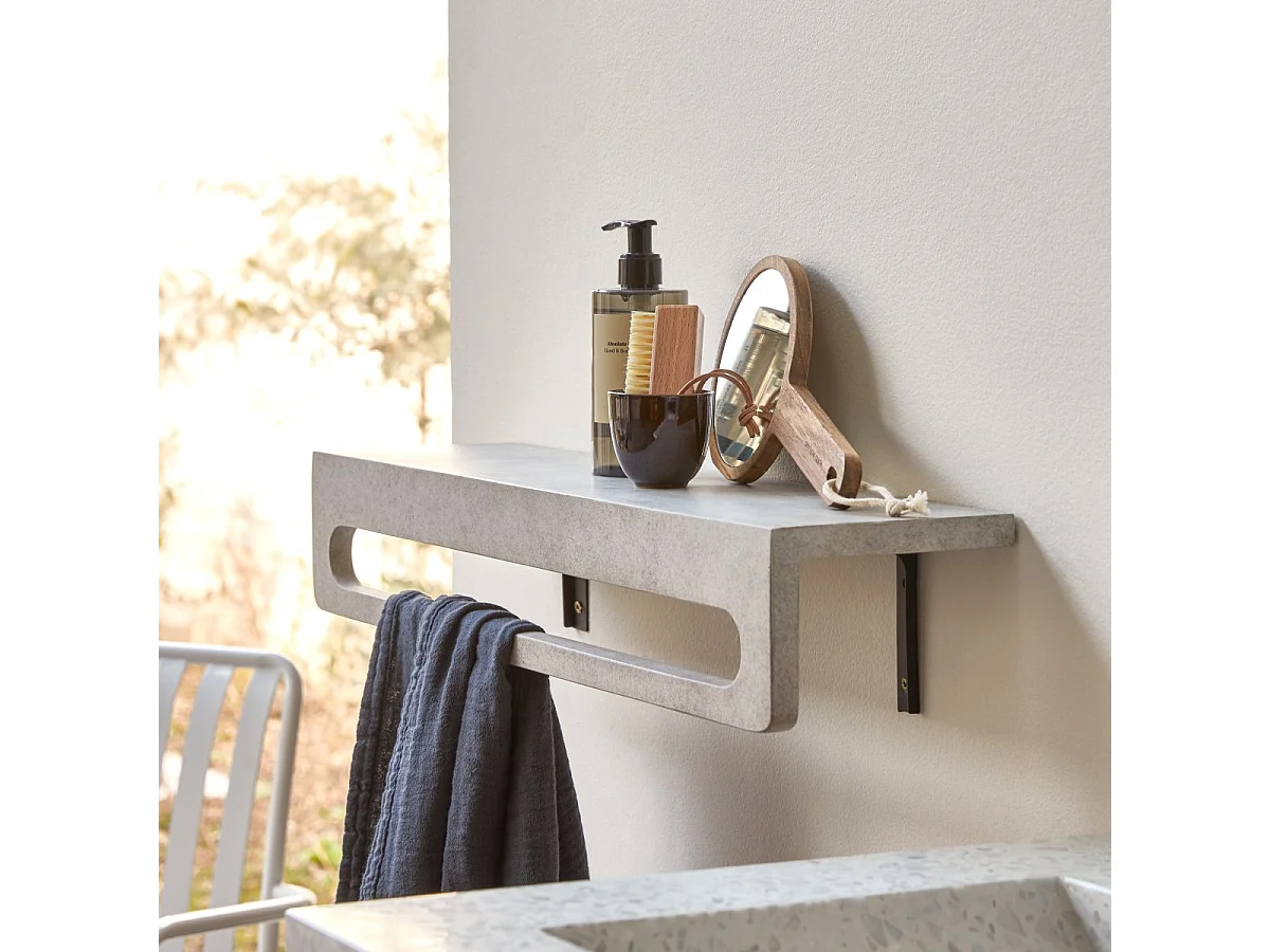 Clea - Wandhandtuchhalter aus Beton Grey