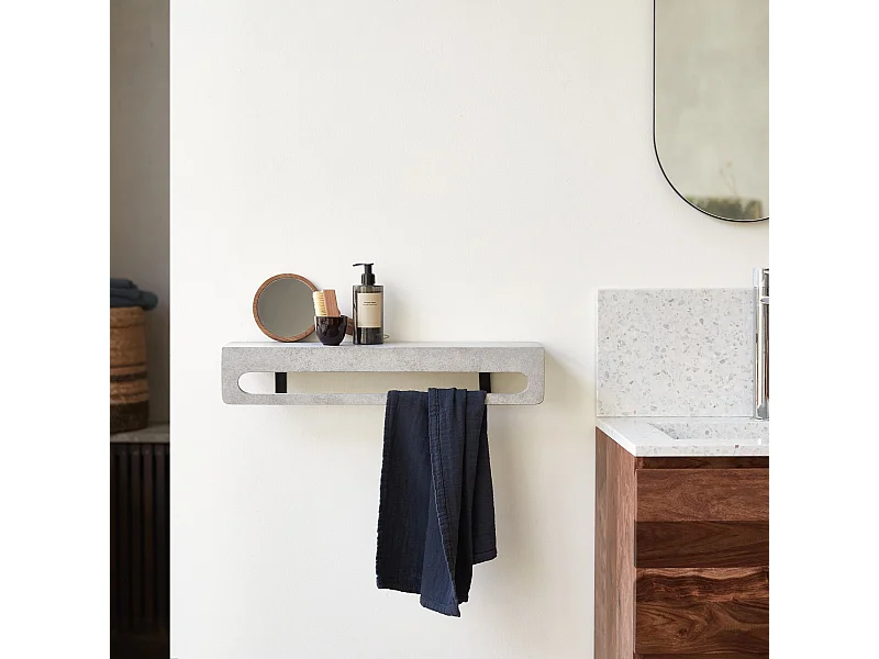 Clea - Wandhandtuchhalter aus Beton Grey