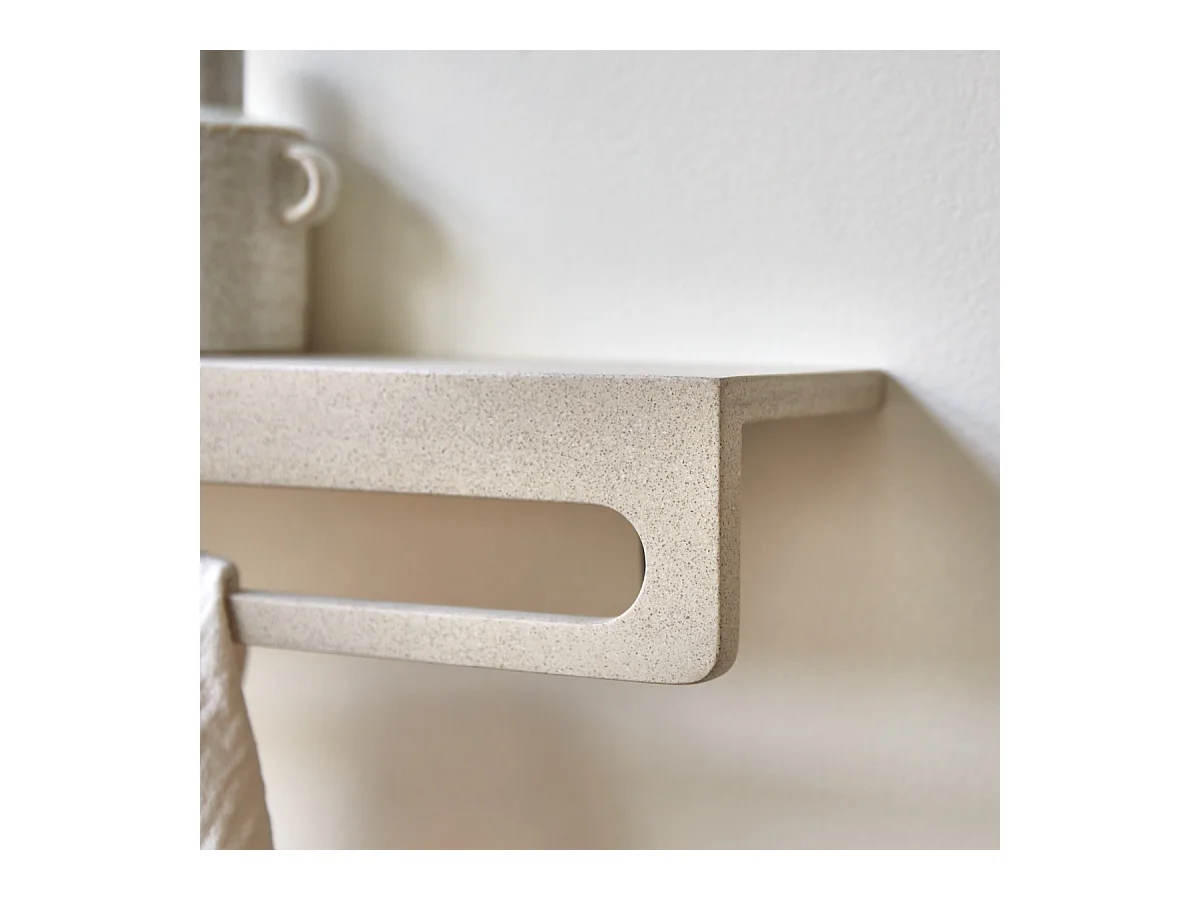 Porte serviette mural en terrazzo cream Clea