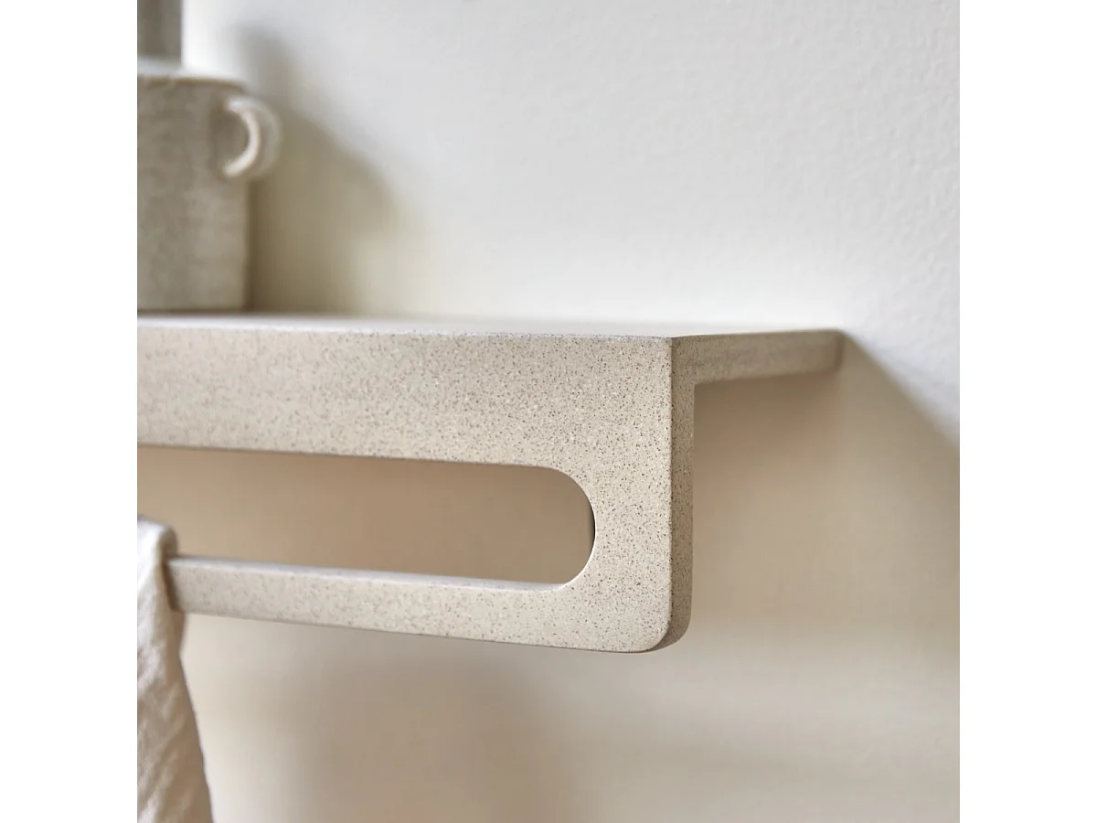 Porte serviette mural en terrazzo cream Clea