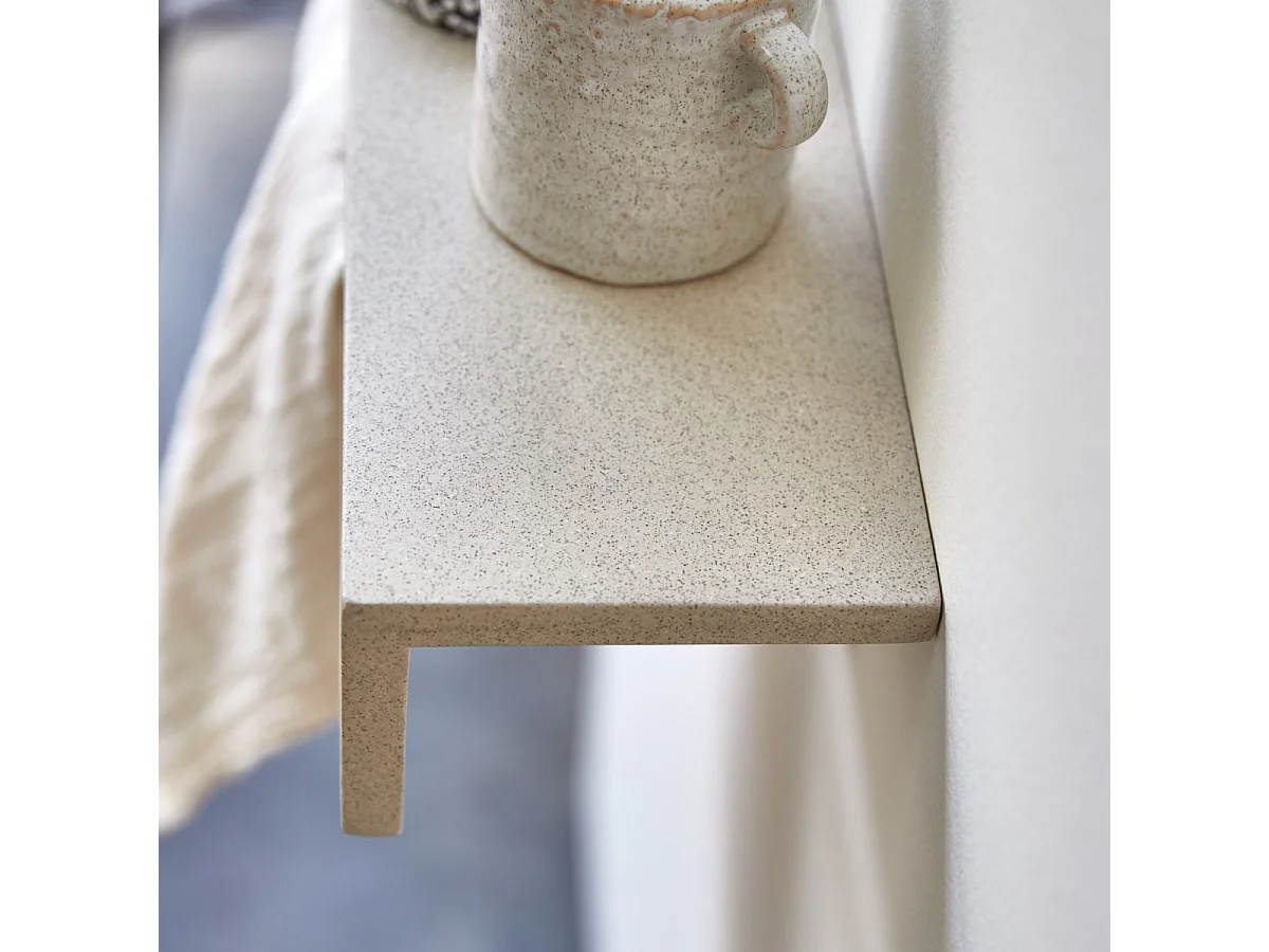 Portasciugamani a parete in battuto di terrazzo cream Clea