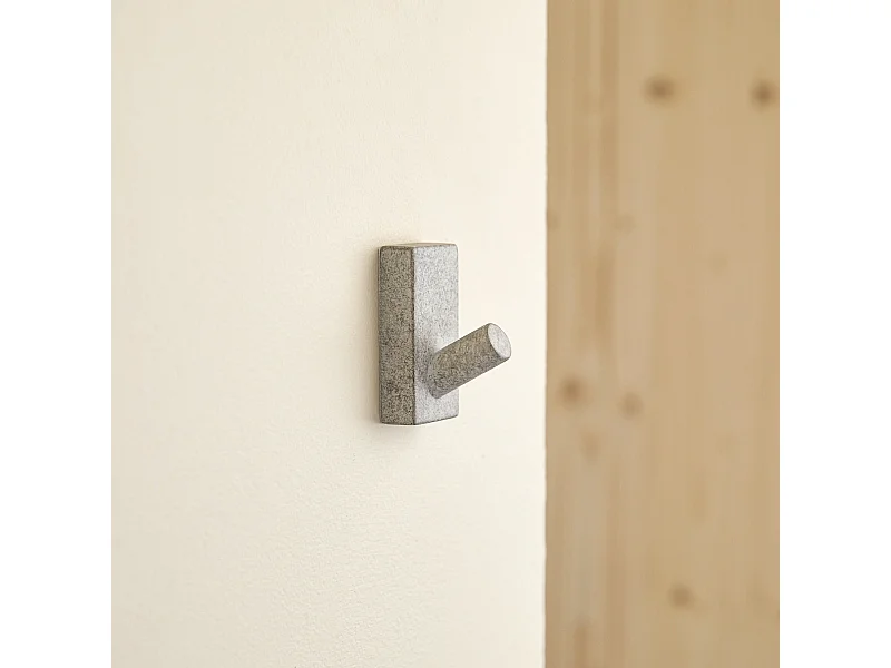 Patère rectangulaire en béton Sara, grey