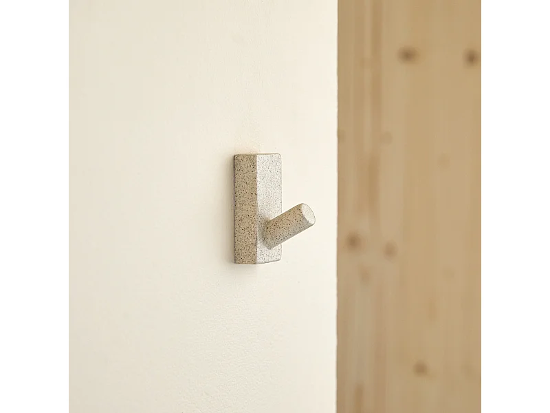 Patère rectangulaire en terrazzo Sara, cream