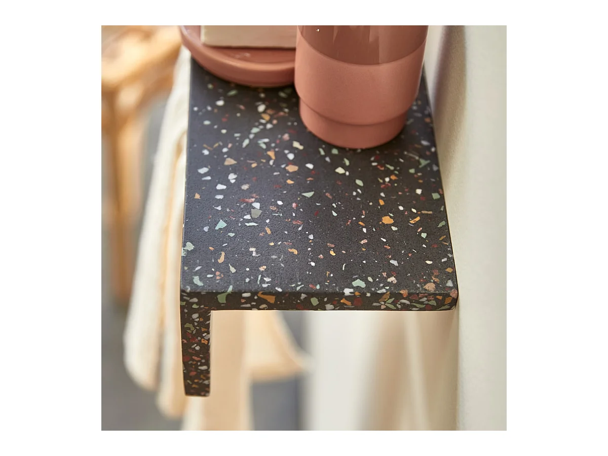 Porte serviette mural en terrazzo confetti Clea