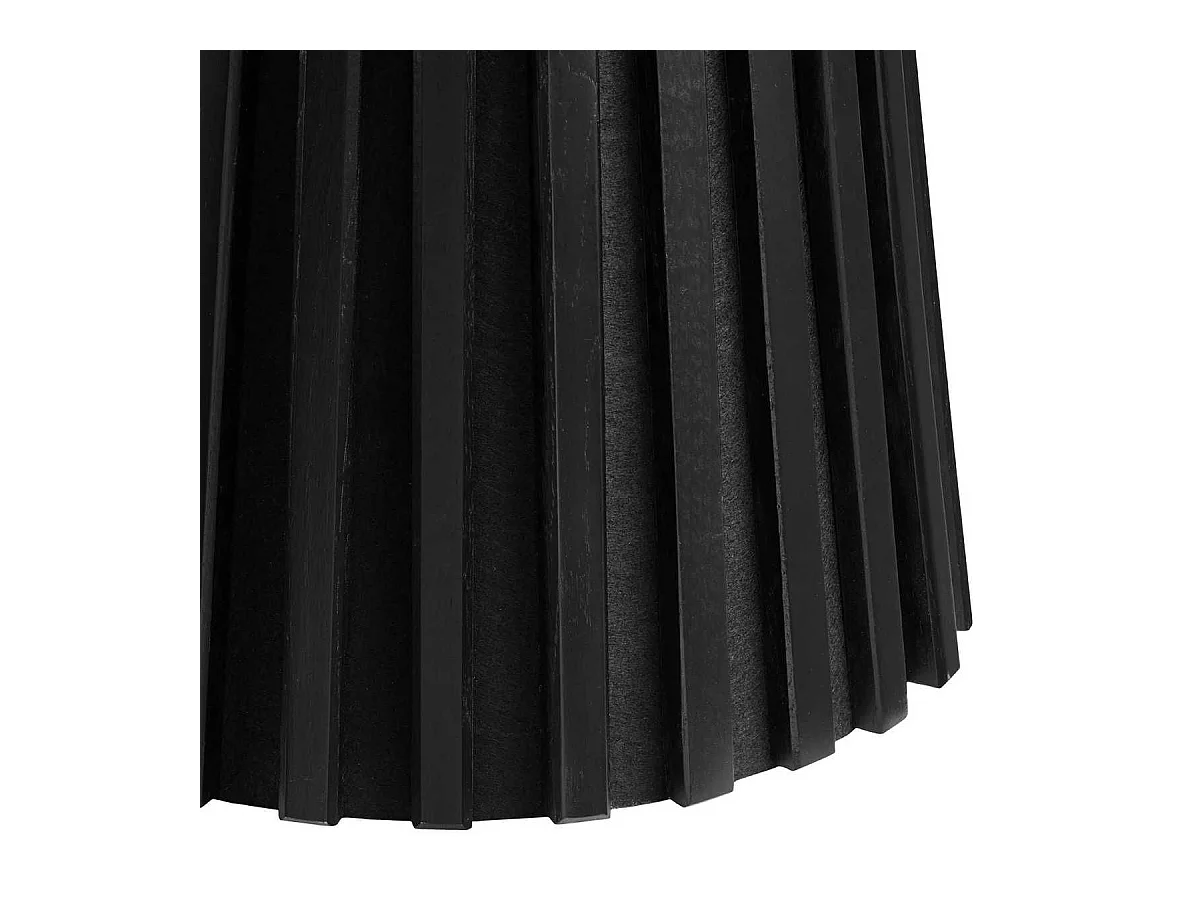 Table d'appoint Ronde Pied Central Relief MDF Placage Chêne noir - DUBLIN