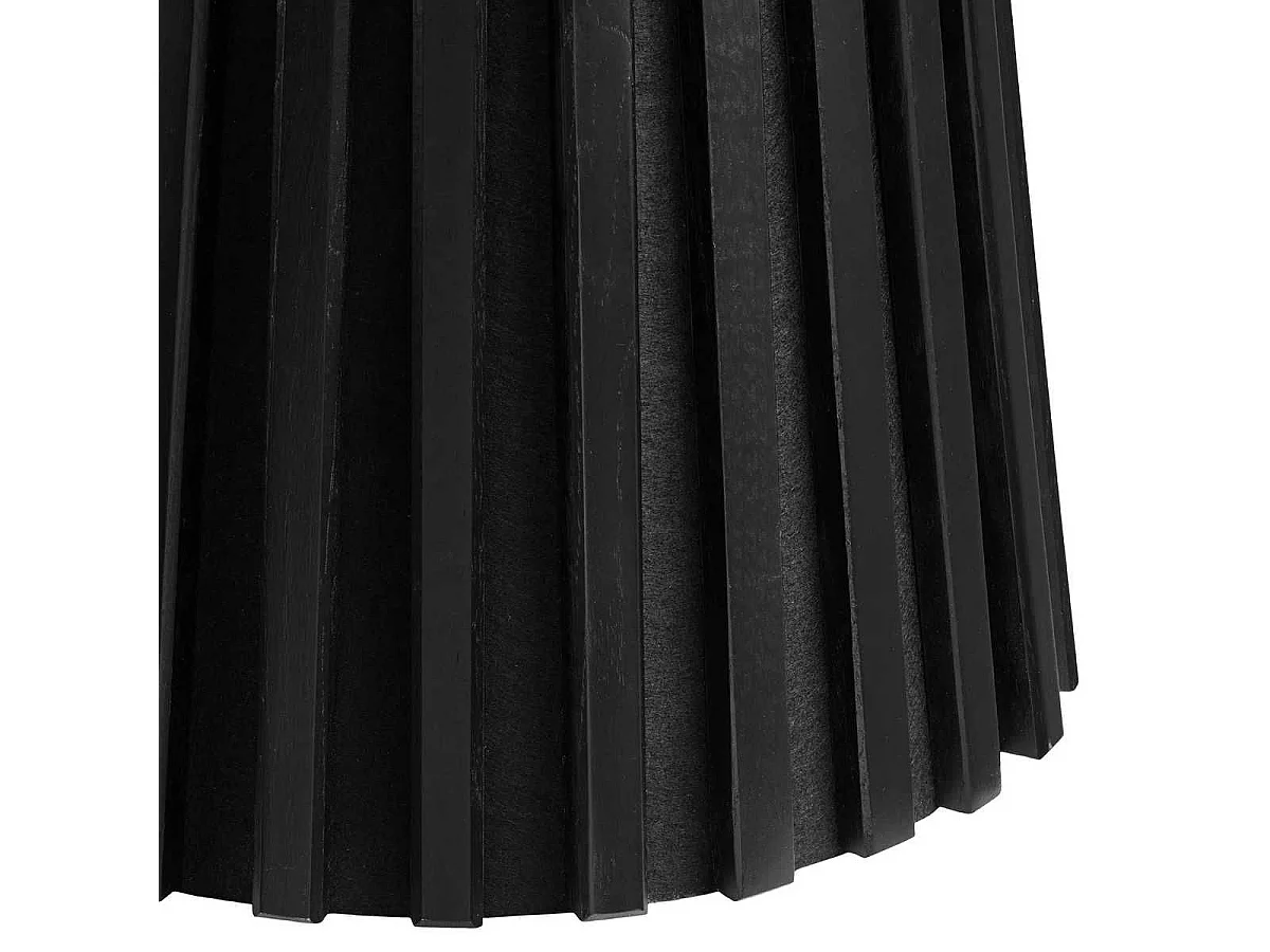 Table d'appoint Ronde Pied Central Relief MDF Placage Chêne noir - DUBLIN