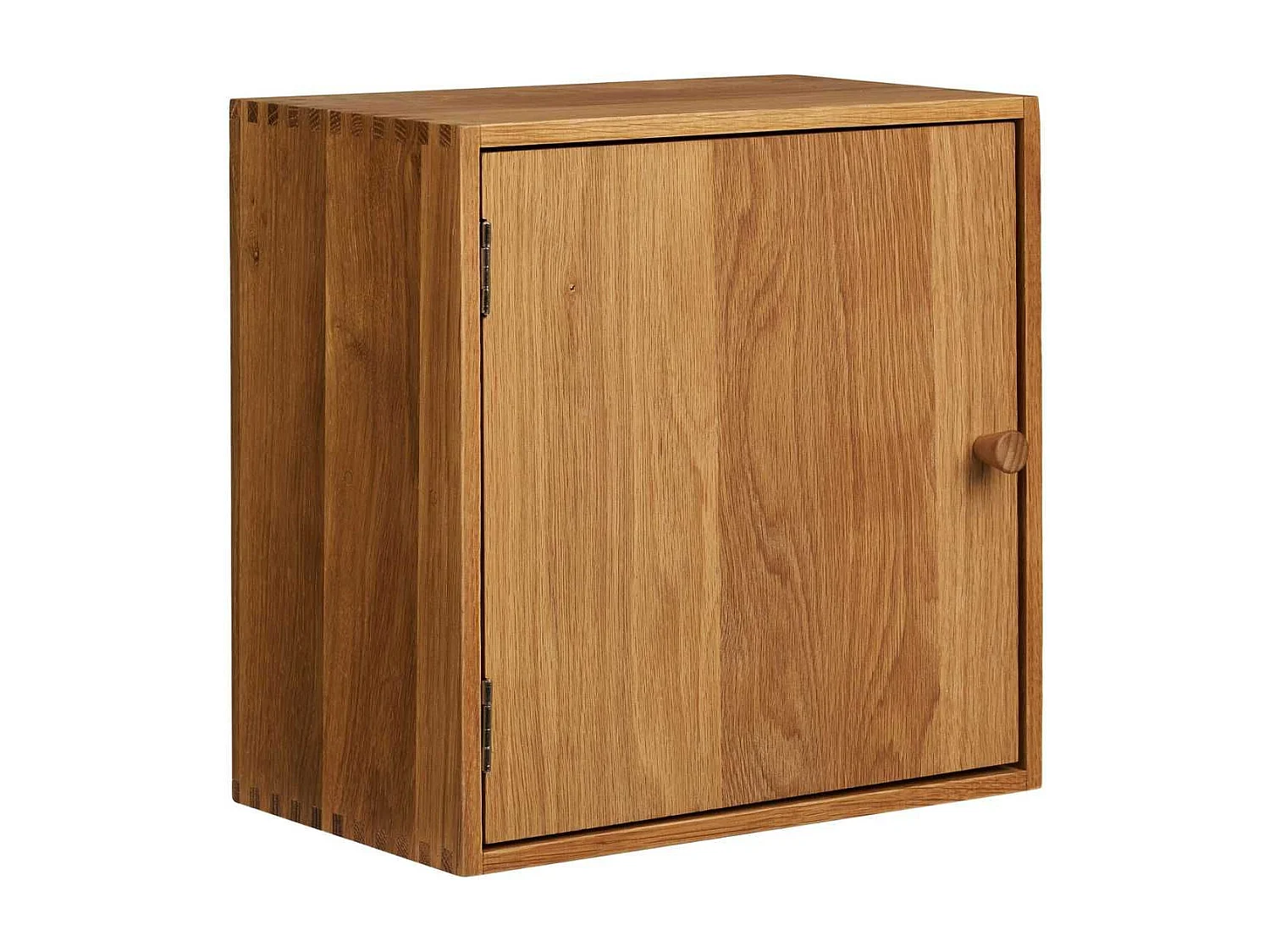 Cube de rangement 1 porte mural ou à poser en chêne massif - VALLY
