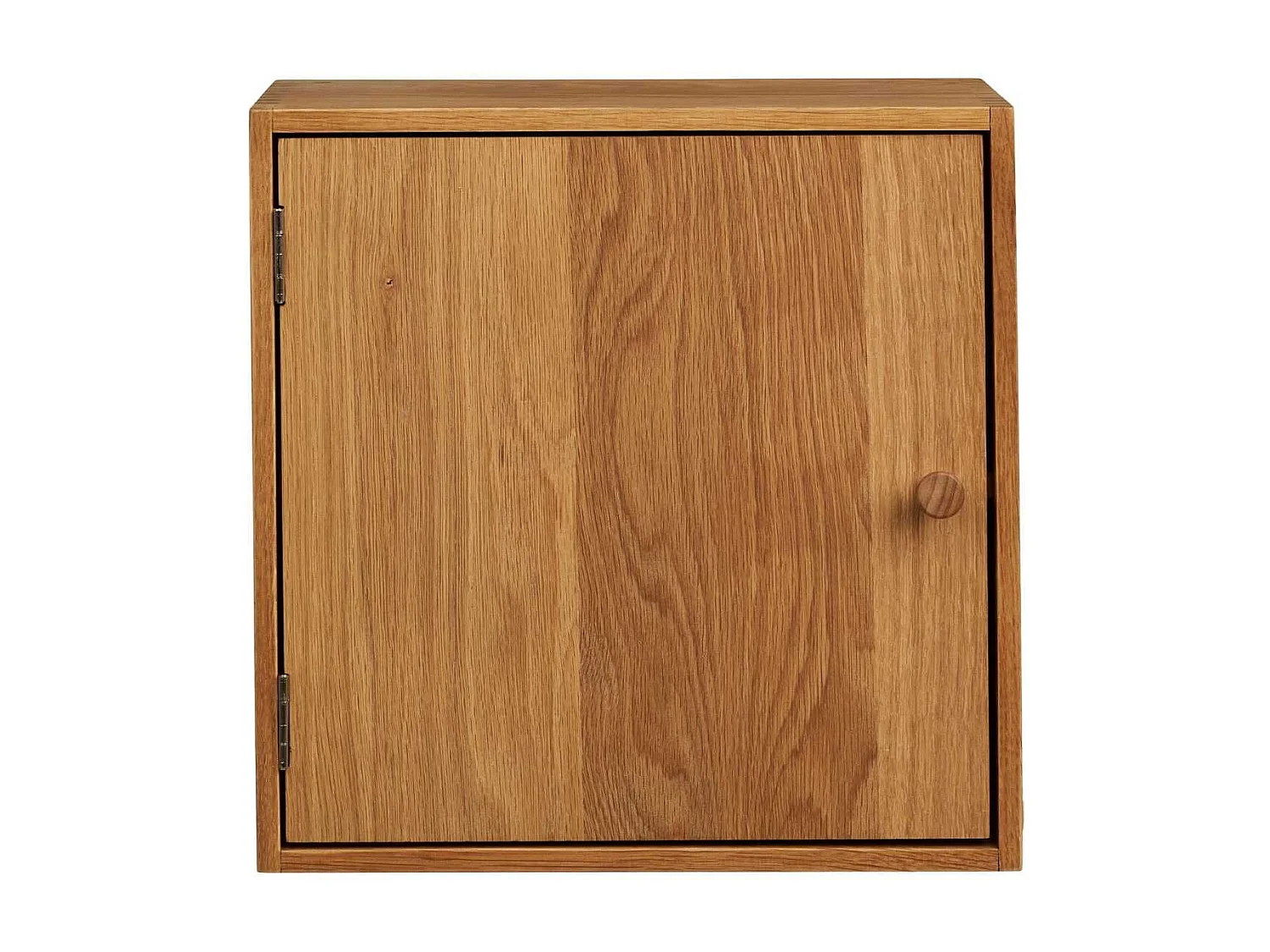 Cube de rangement 1 porte mural ou à poser en chêne massif - VALLY