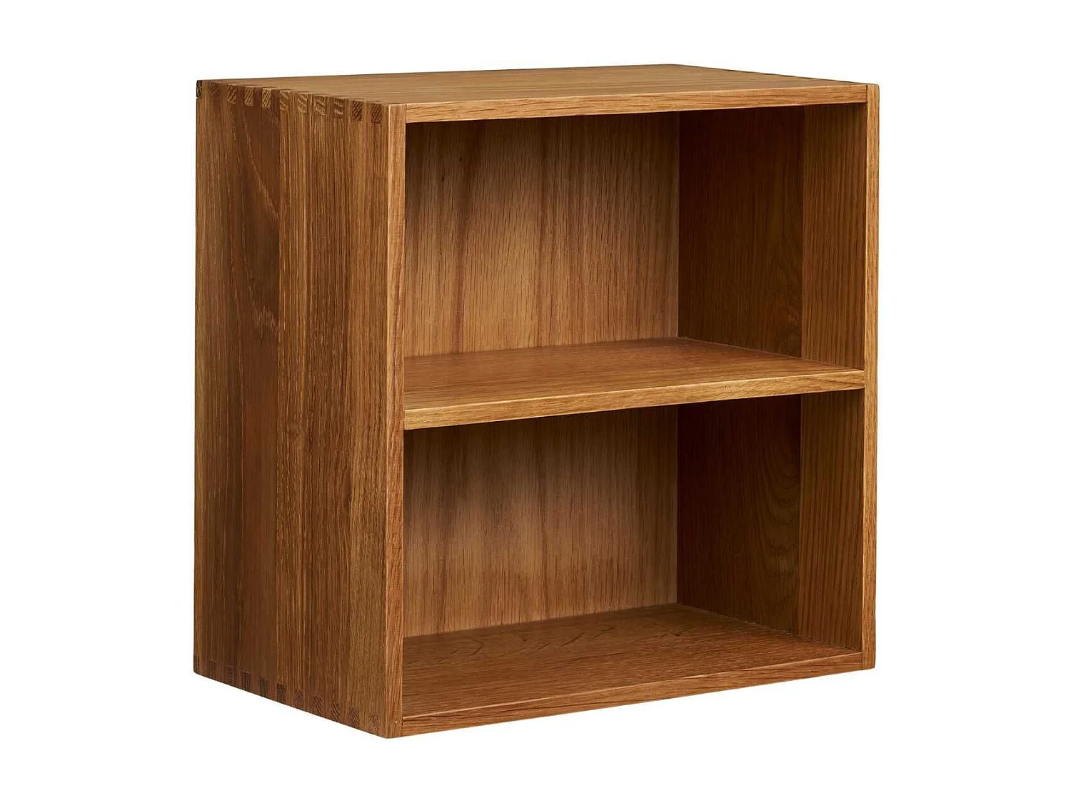 Cube de rangement 2 niveaux mural ou à poser en chêne massif - VALLY