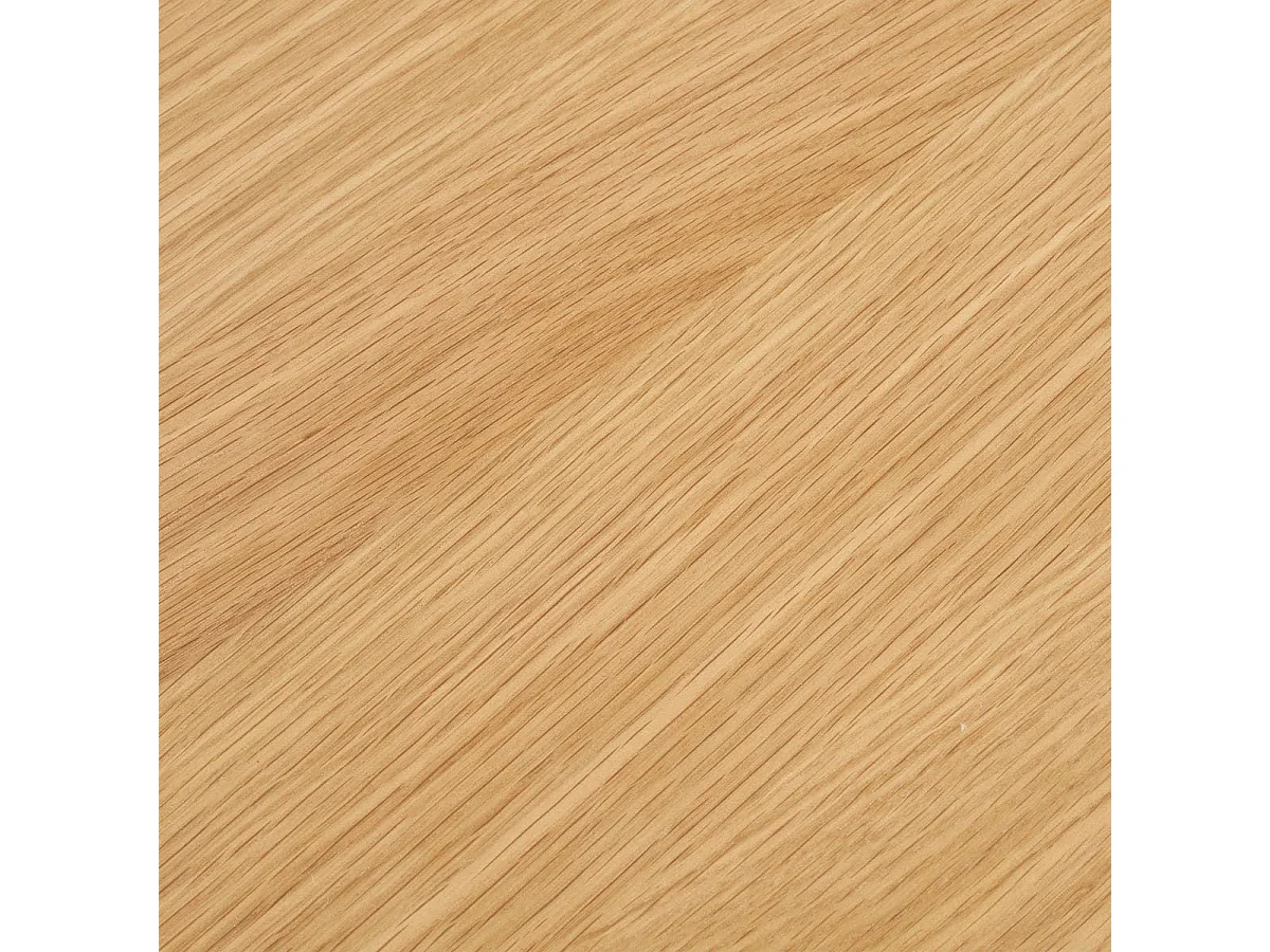 Table repas ronde Ø140cm Pied Central Relief MDF Placage Chêne clair - DUBLIN