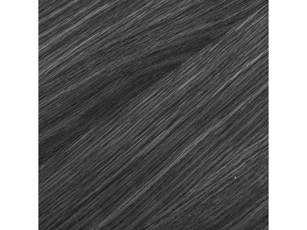 Table repas ronde Ø140cm Pied Central Relief MDF Placage Chêne noir - DUBLIN