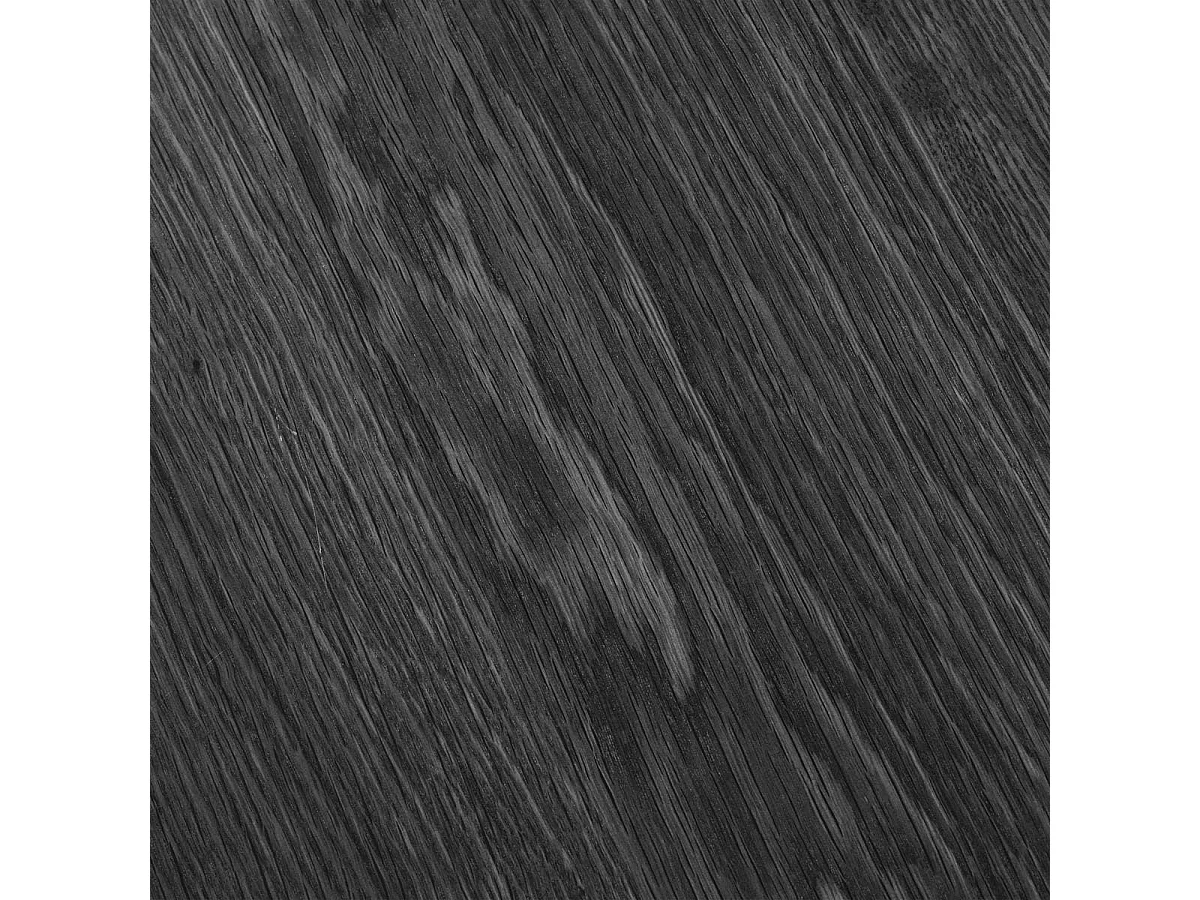 Table Extensible Ronde Pied Central Relief MDF Placage Chêne noir - DUBLIN