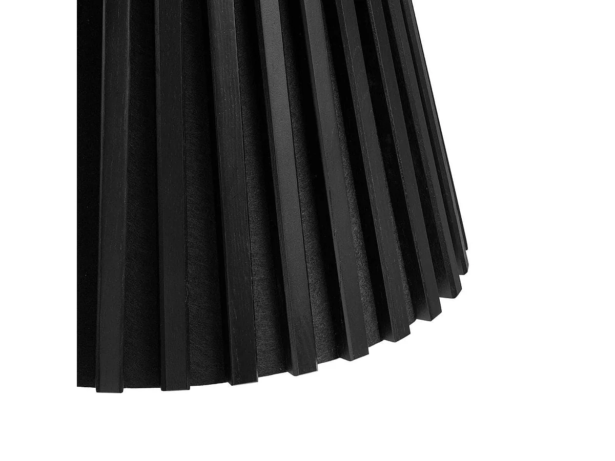 Table basse Ronde Pied Central Relief MDF Placage Chêne noir - DUBLIN