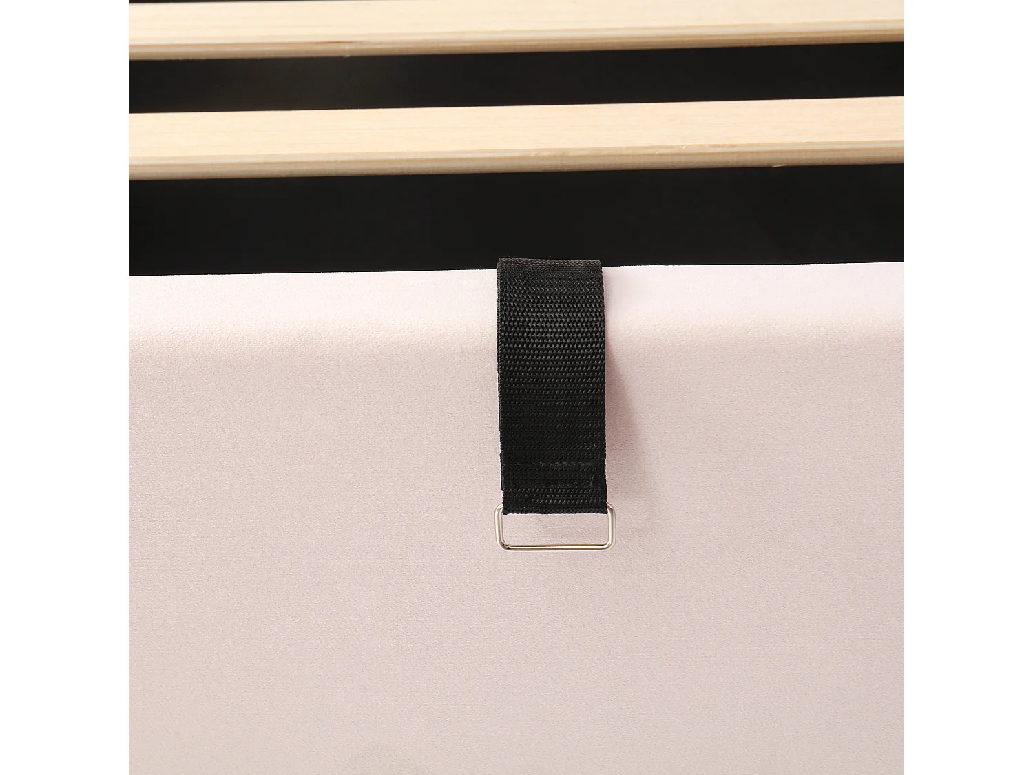 Kinderbed met opbergruimte 90x200 cm met lattenbodem en hoofdbord, roze fluweel - zonder matras