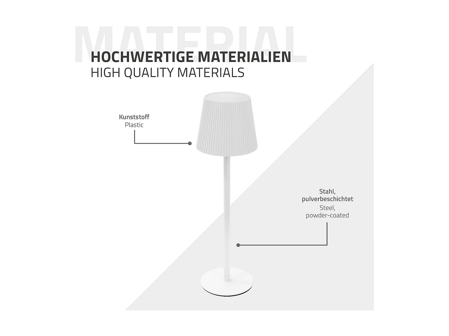 Lampe de table led Ø10x36cm blanc lumière blanche chaude 4 niveaux avec capteur tactile batterie rechargeable usb éclairage dimmable autonomie longue