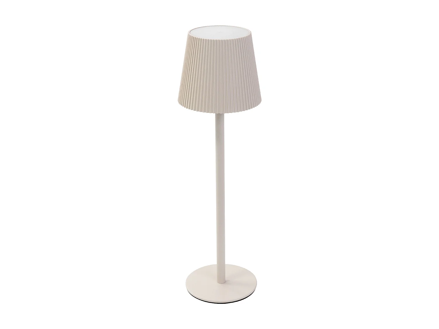 Lampe de table led Ø10x36cm crème lumière blanche chaude 4 niveaux avec capteur tactile batterie rechargeable usb éclairage dimmable autonomie longue