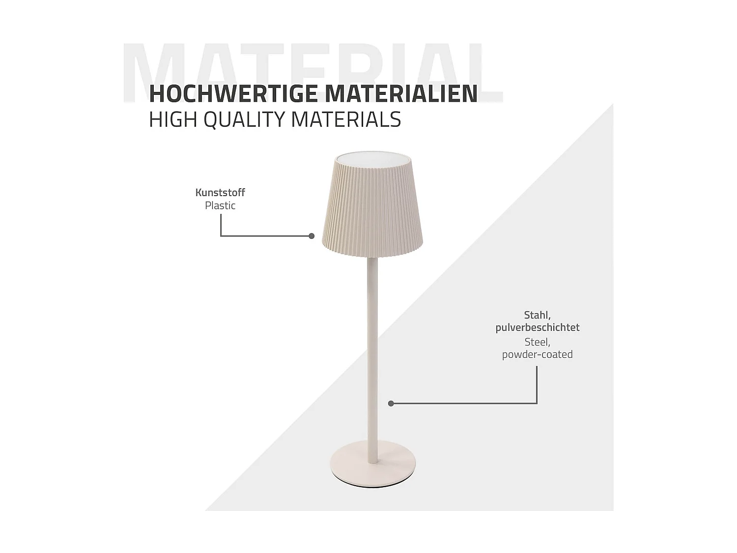 Lampe de table led Ø10x36cm crème lumière blanche chaude 4 niveaux avec capteur tactile batterie rechargeable usb éclairage dimmable autonomie longue