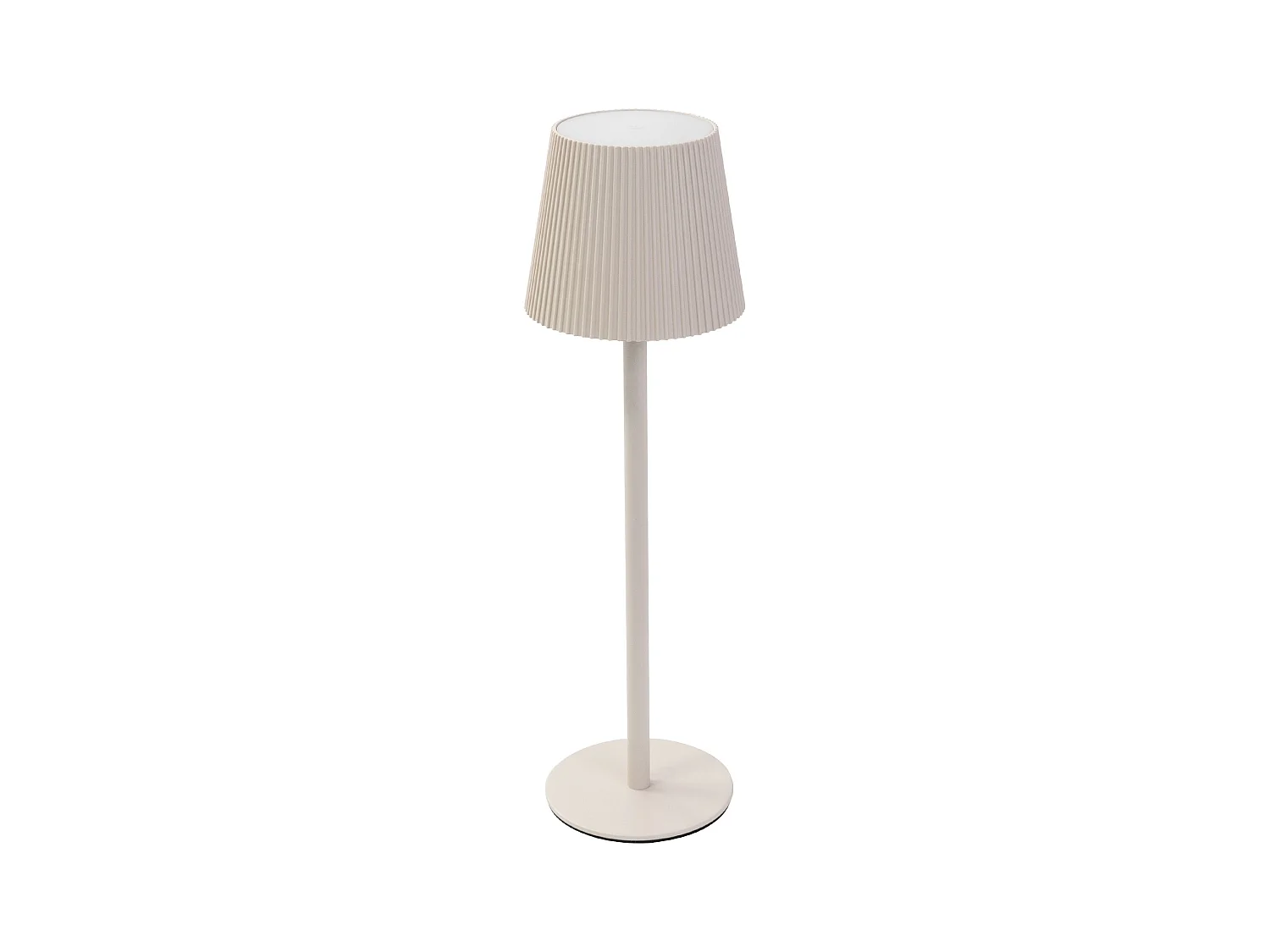 Lampe de table led Ø10x36cm crème lumière blanche chaude 4 niveaux avec capteur tactile batterie rechargeable usb éclairage dimmable autonomie longue