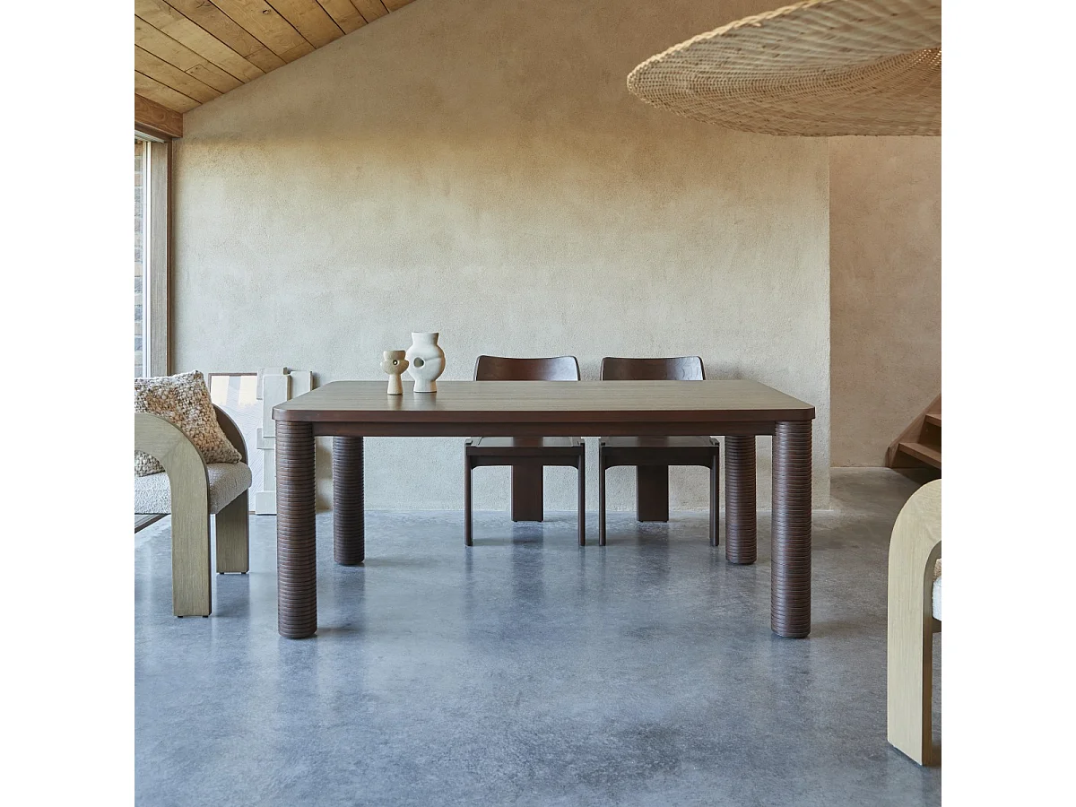 Tavolo in legno di mindi 180x100 Leandro