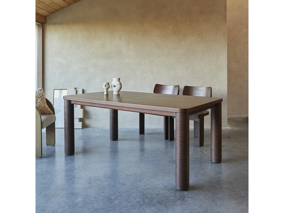Tavolo in legno di mindi 180x100 Leandro