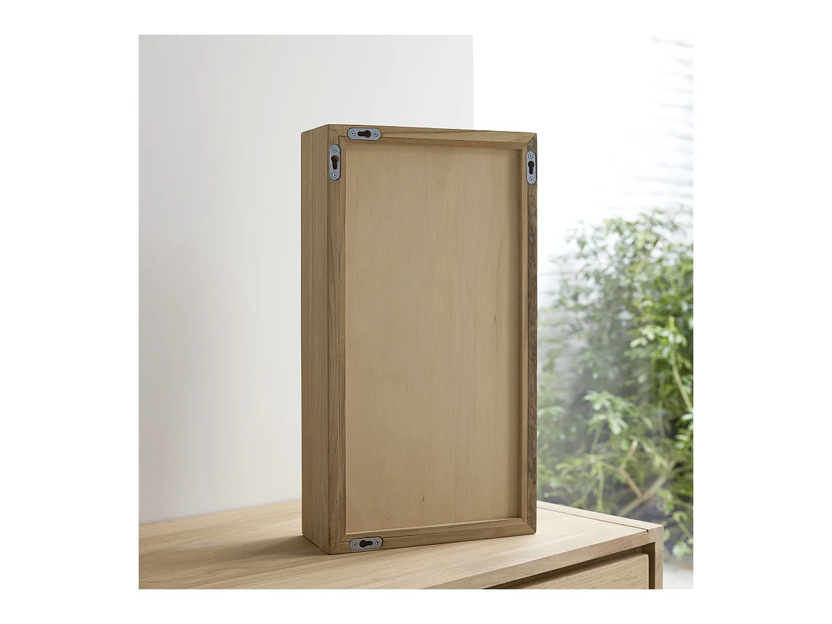 Spiegel Teakholz massiv hell 55x30 Dekoration Bad Flur Neu Tikamoon