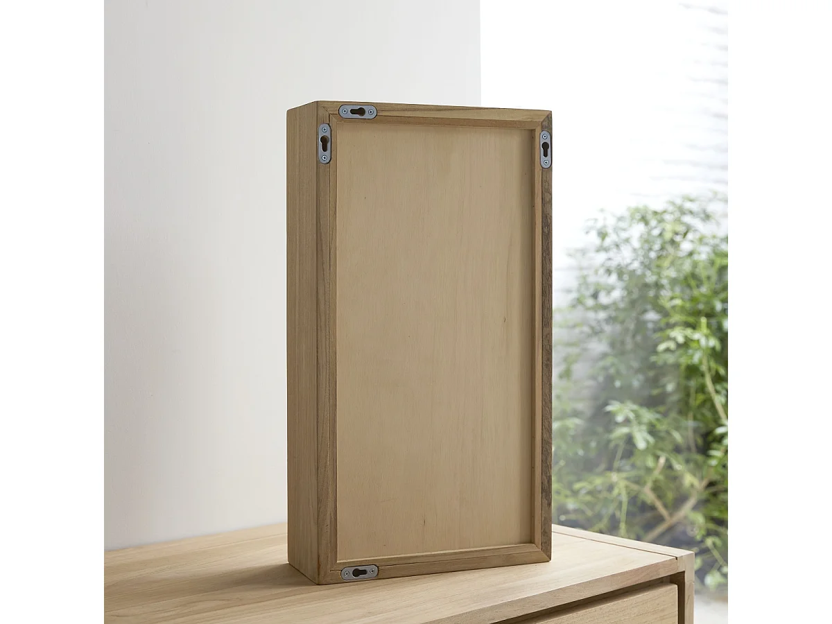 Stelle - Solid teak mirror 55x30 cm