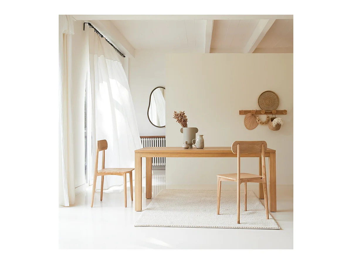 Esstisch 180x90 Teakholz massiv Teak Holz Esszimmer Tikamoon