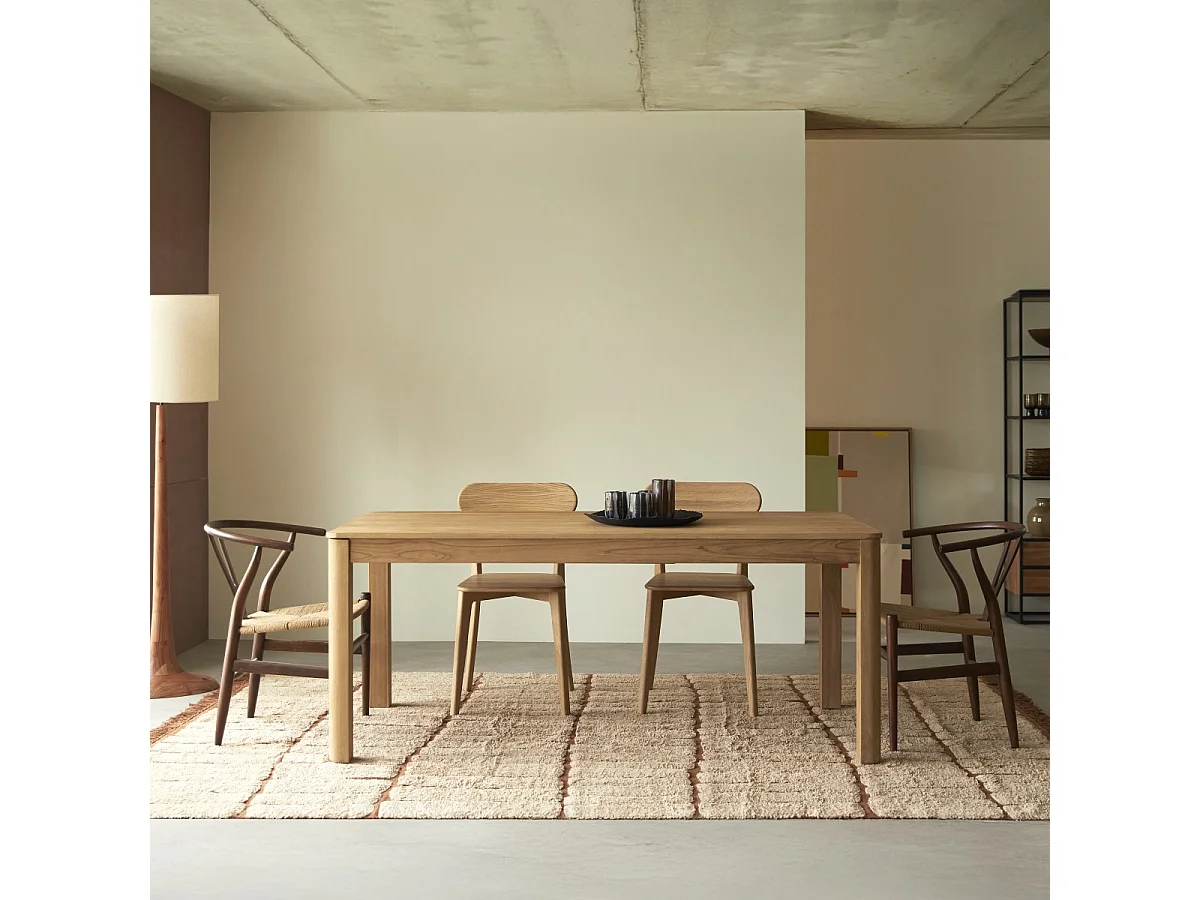 Ausziehtisch aus massivem Teakholz Léon