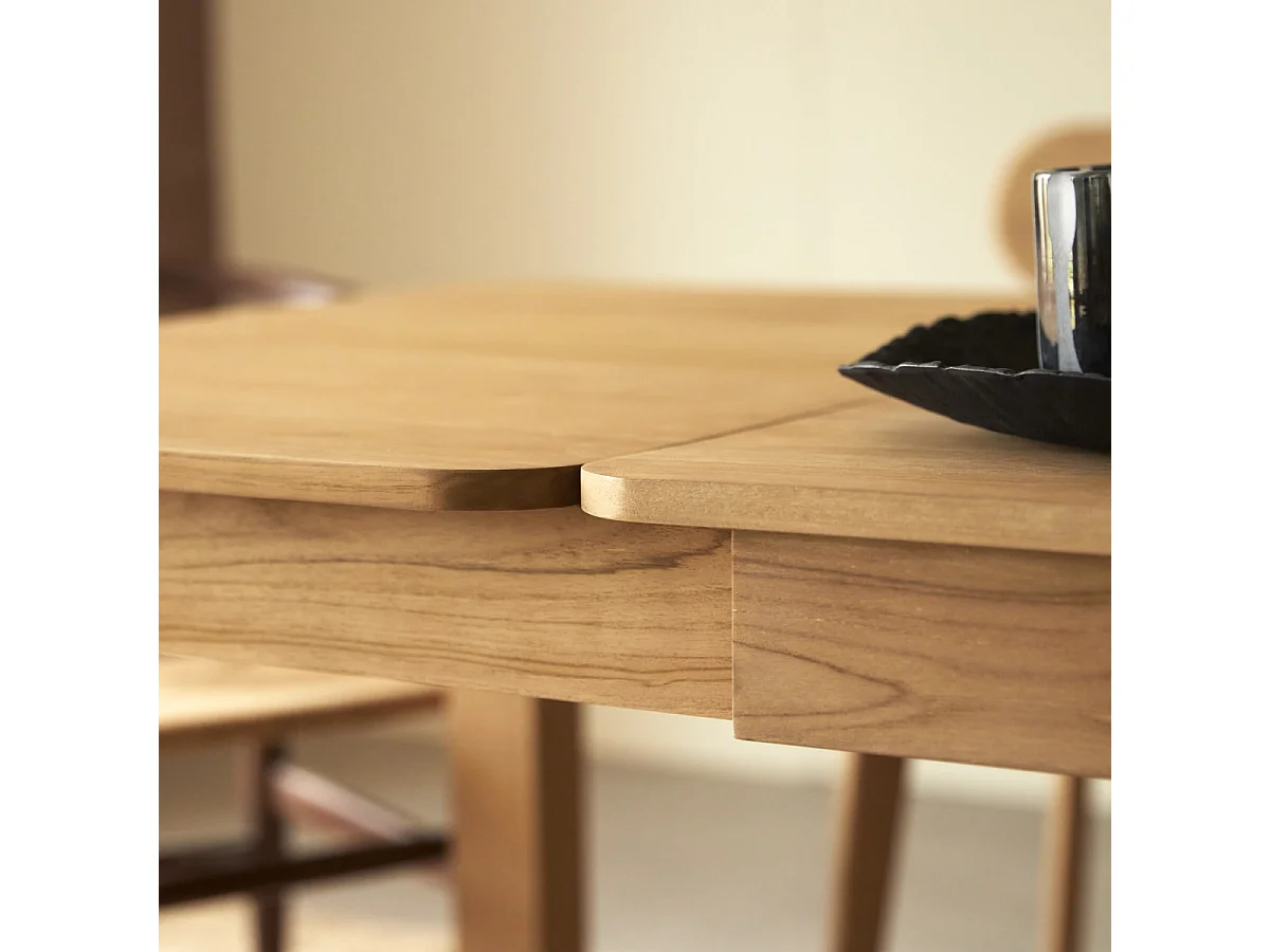 Ausziehtisch aus massivem Teakholz Léon