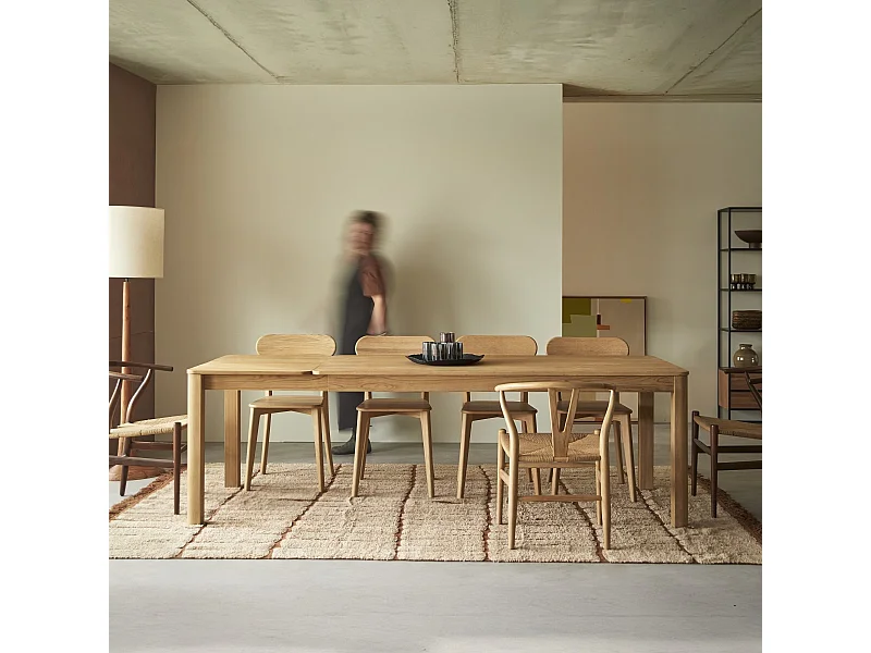 Ausziehtisch aus massivem Teakholz Léon