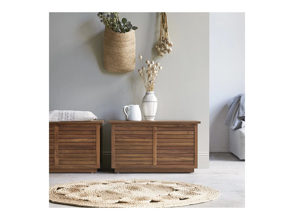 Coffre en bois d'acacia Loggia 80