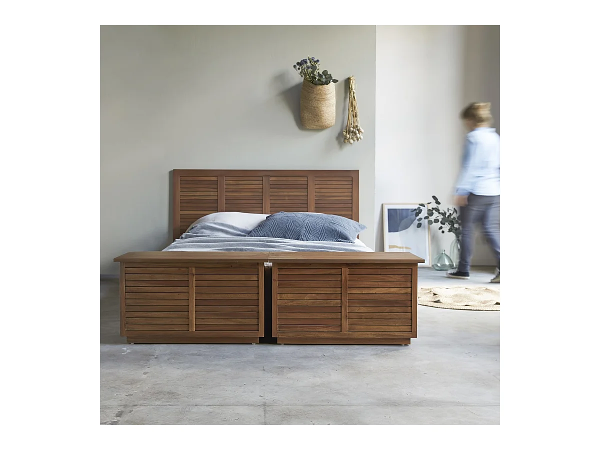 Coffre en bois d'acacia Loggia 80