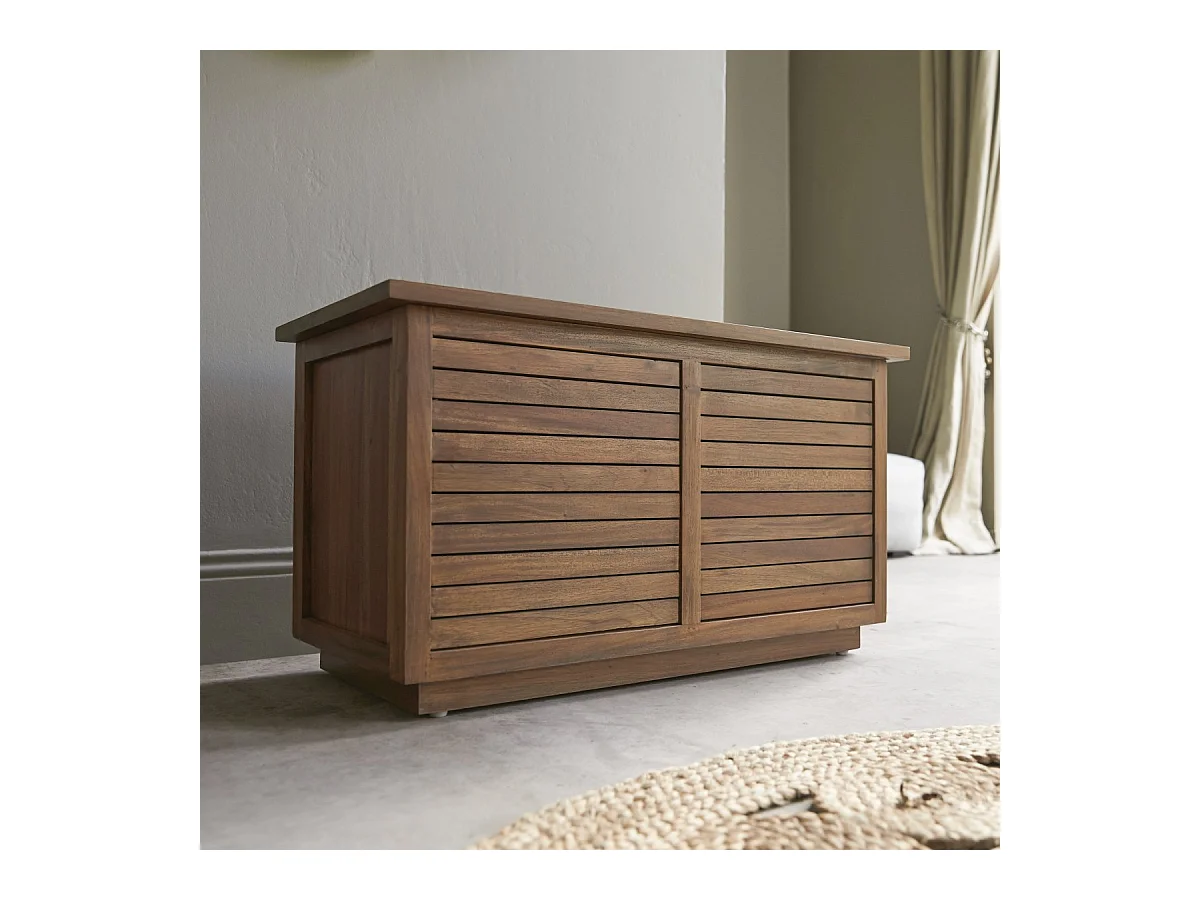 Coffre en bois d'acacia Loggia 80