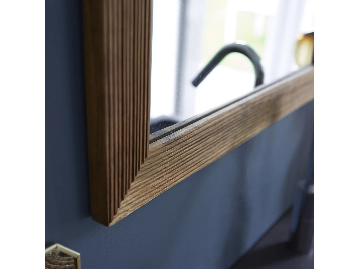 Specchio in legno di quercia massello 70x50 cm Karl