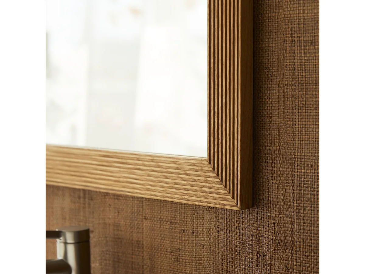 Spiegel Badezimmerspiegel Massivholz Eiche 70x50 cm