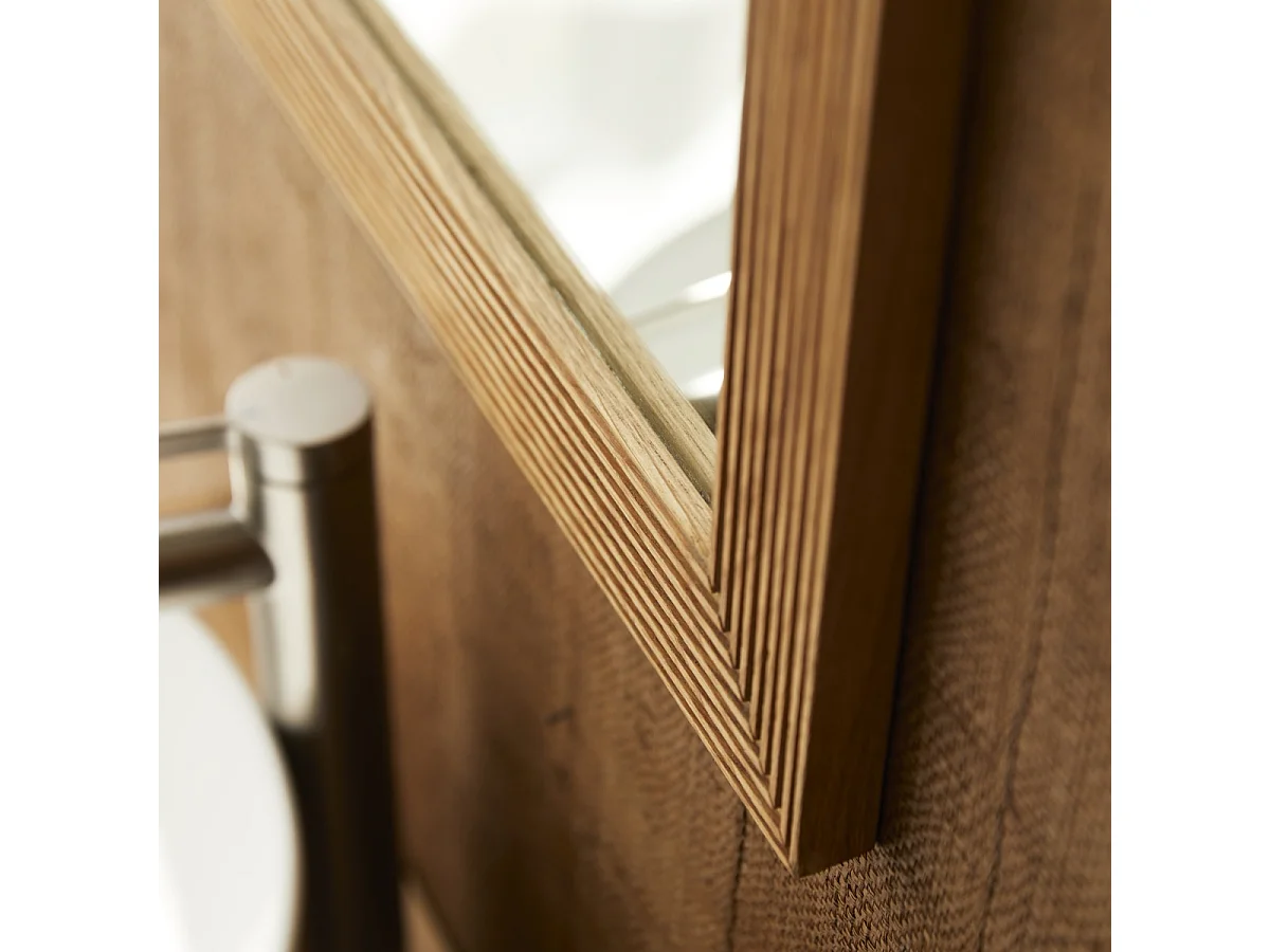 Spiegel Badezimmerspiegel Massivholz Eiche 70x50 cm