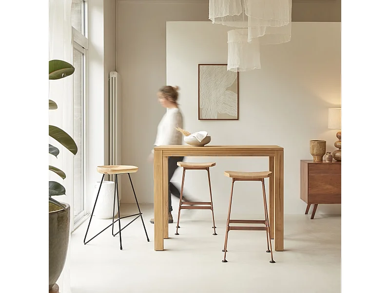 Bartisch Eden aus massivem Teakholz 120 x 60