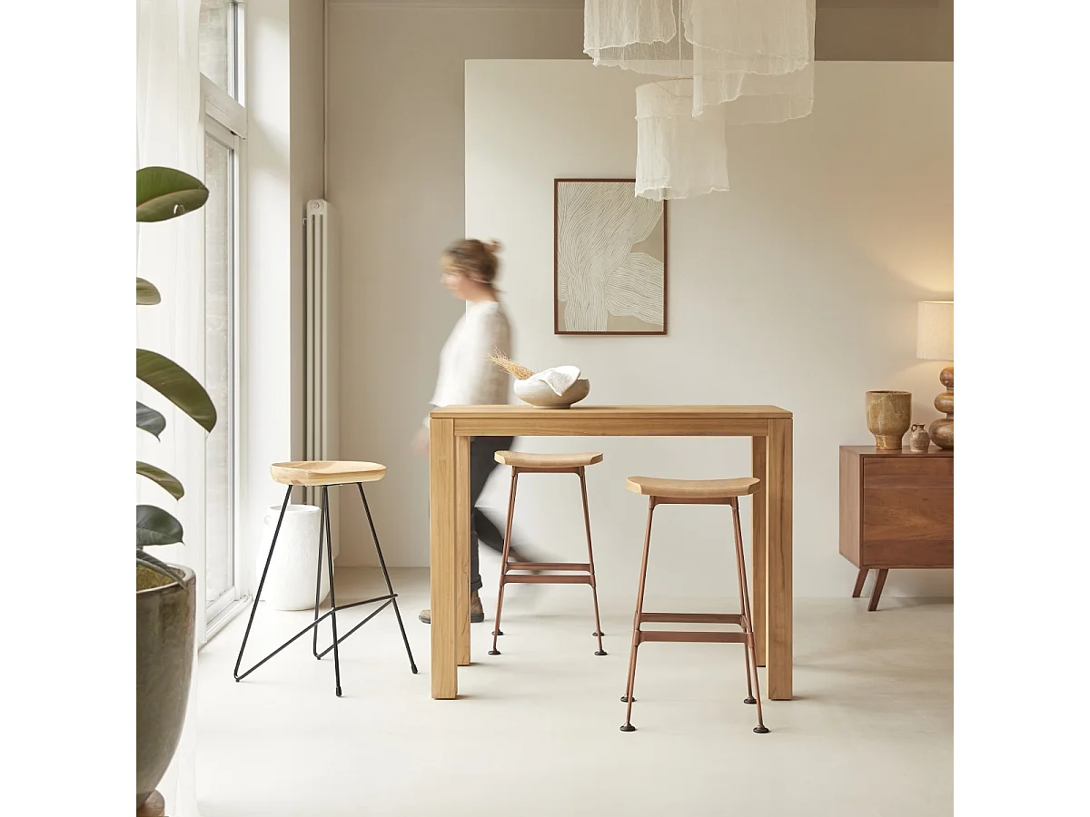 Bartisch Eden aus massivem Teakholz 120 x 60