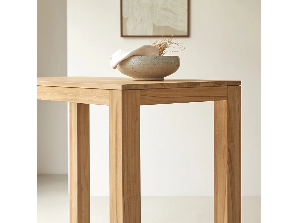 Bartisch Eden aus massivem Teakholz 120 x 60