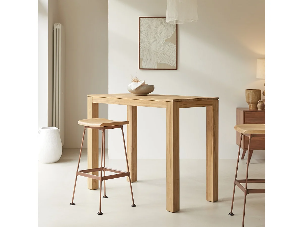 Bartisch Eden aus massivem Teakholz 120 x 60