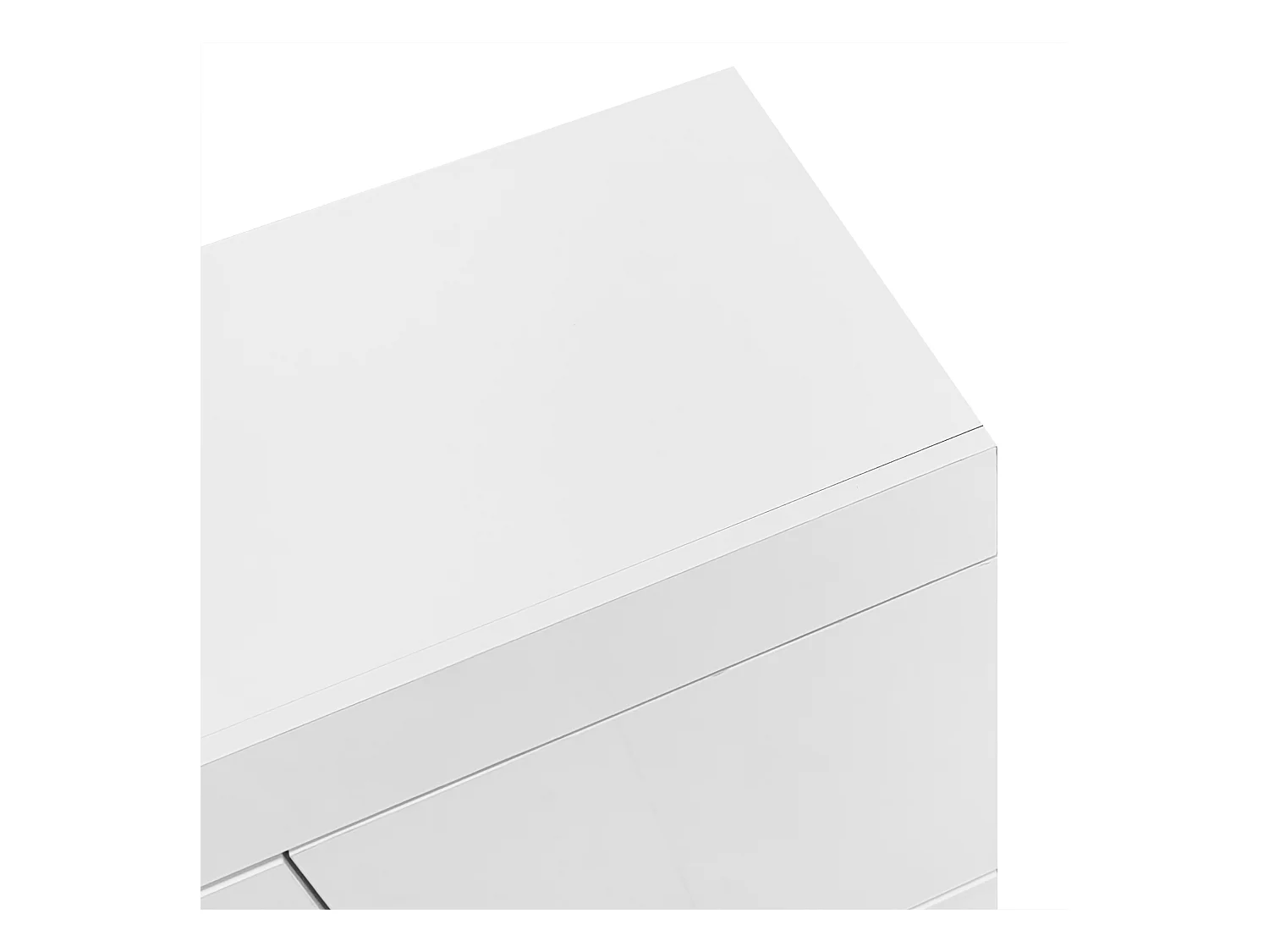 Sideboard mit mehrfarbiger LED-Beleuchtung, 2 Schubladen und 2 Türen - Weiß und Naturfarbe