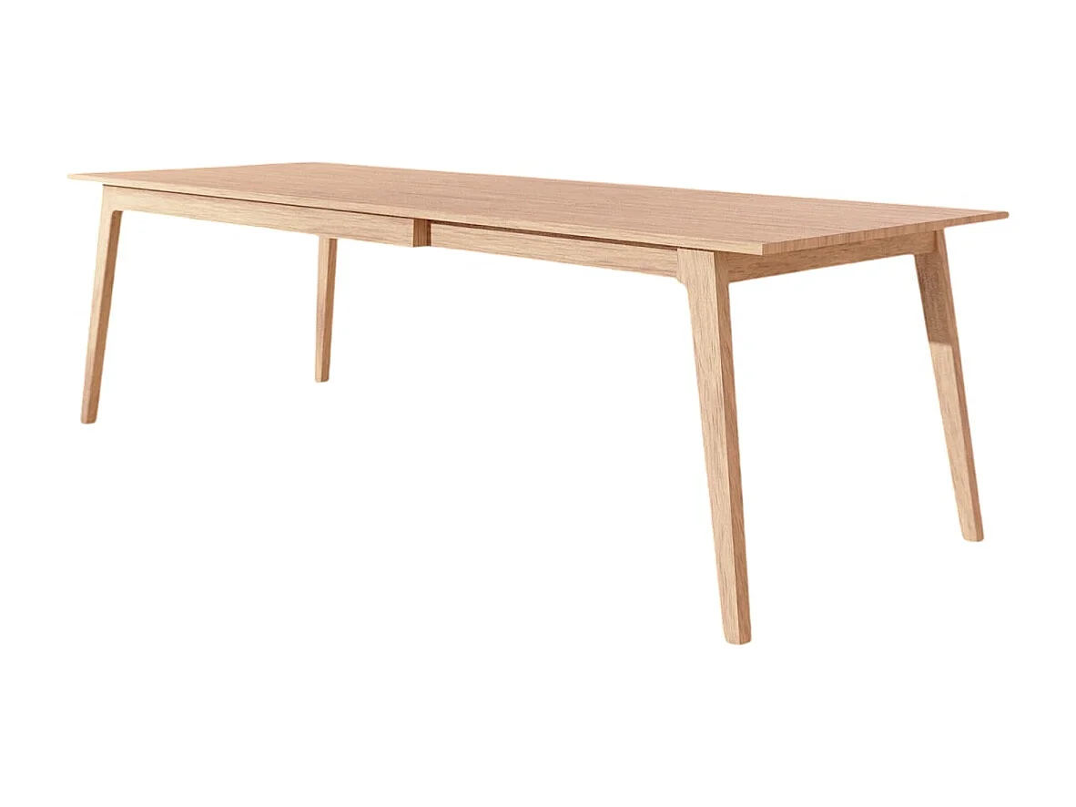 Ausziehtisch aus massivem Eichenholz 6-12 Pers. 260x91 Esmée