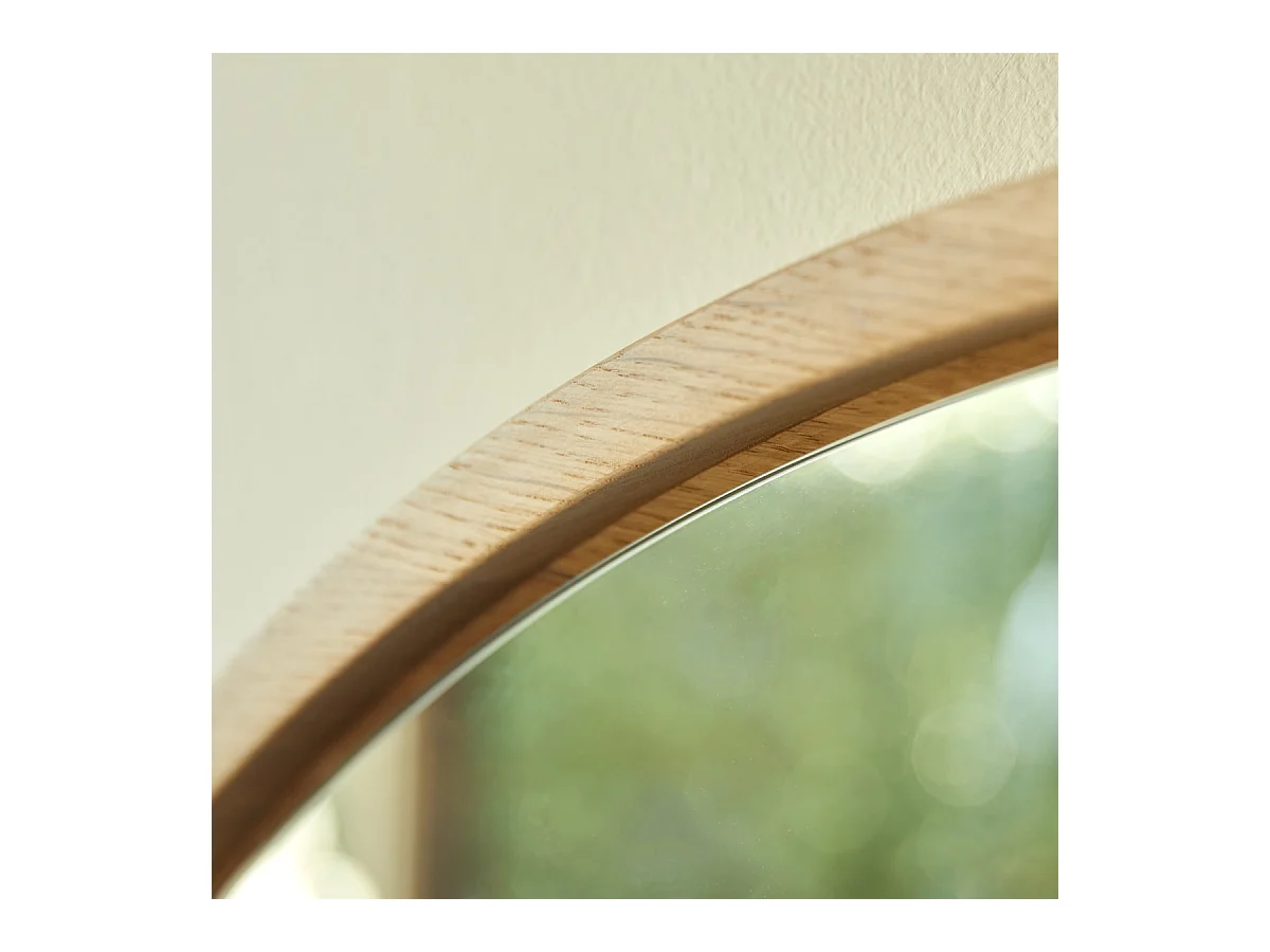 Specchio in legno di rovere massello 90x90 Fanie