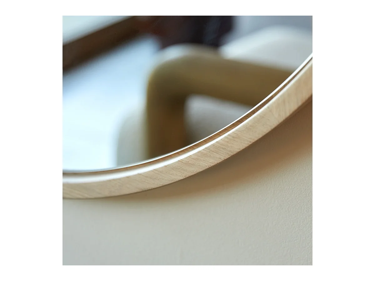 Specchio in legno di rovere massello 90x90 Fanie