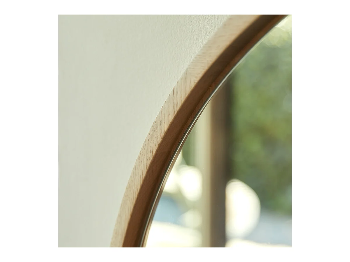 Specchio in legno di rovere massello 90x90 Fanie