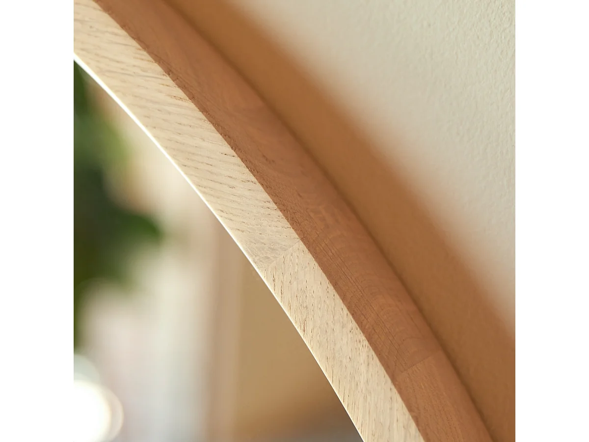 Miroir en bois de chêne massif 90x90 Fanie