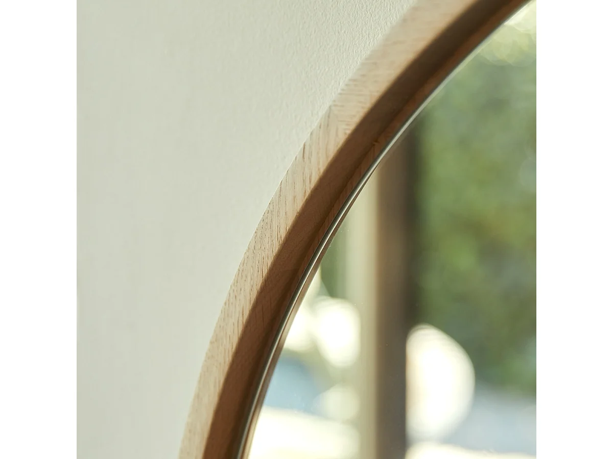 Miroir en bois de chêne massif 90x90 Fanie