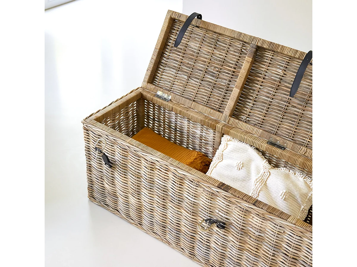 baule cesta cesto in rattan fibre vegetali naturale 150 cm