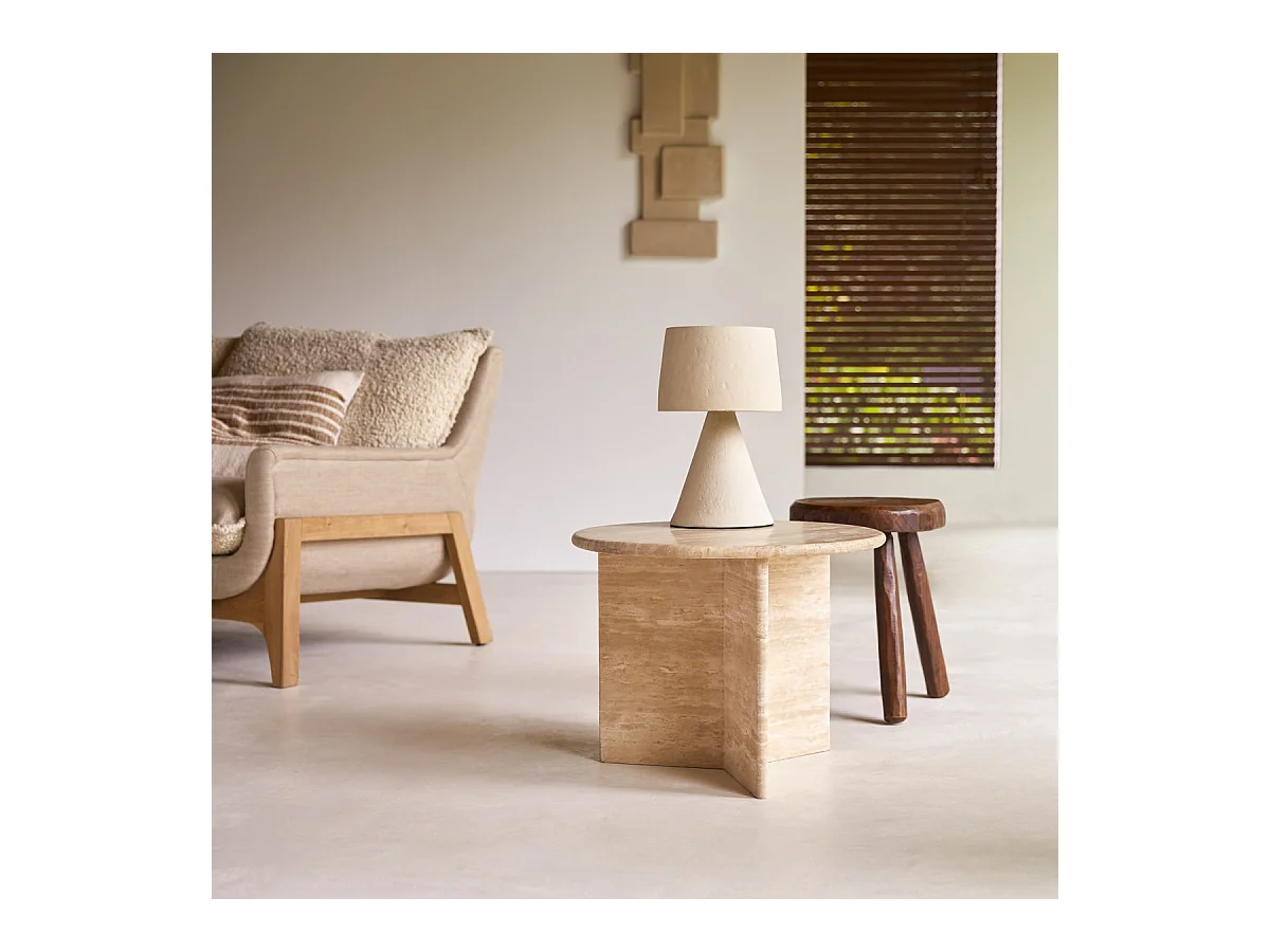 Tavolino da divano in travertino Sarah